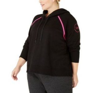 𝅺calvin Klein Womens Logo Raglan-Sleeve Hoodie Sweatshirt Style K - 2X